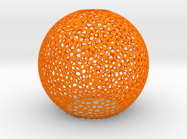 Sphere_vero_3_40mm in Orange Processed Versatile Plastic