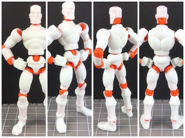 Human Exo-Skin Kit for ModiBot Mo figure in White Natural Versatile Plastic