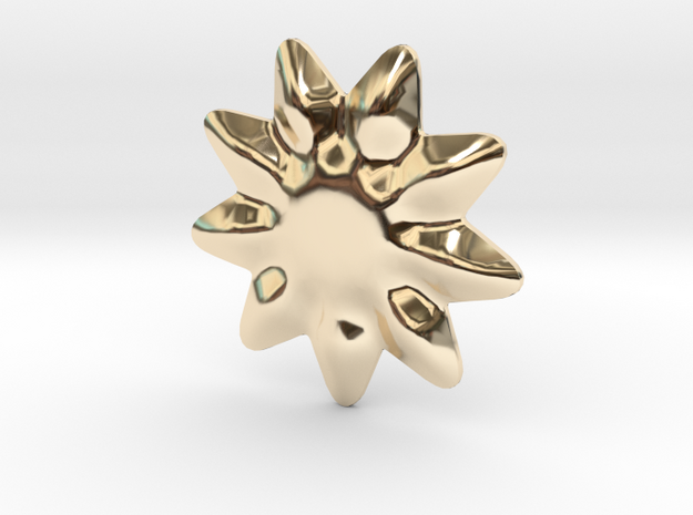 Tiny flower for jewelry making in 14k Gold Plated Brass