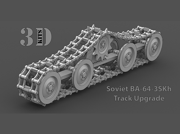 1/35 Scale Soviet BA-64-3SKh Tracks in Smoothest Fine Detail Plastic