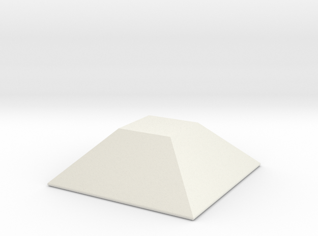 Faceted Square Spike in White Natural Versatile Plastic
