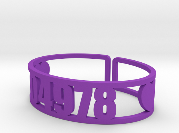 Matoaka Zip Cuff in Purple Processed Versatile Plastic