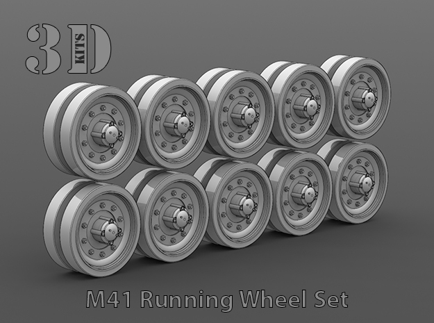 M41 Road Wheel Set in Tan Fine Detail Plastic