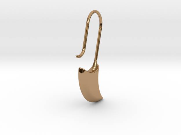 Drop earring large (KB4b) in Polished Brass