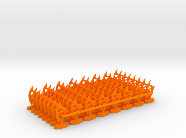 Play Figure Dwarf / Axe in Orange Processed Versatile Plastic