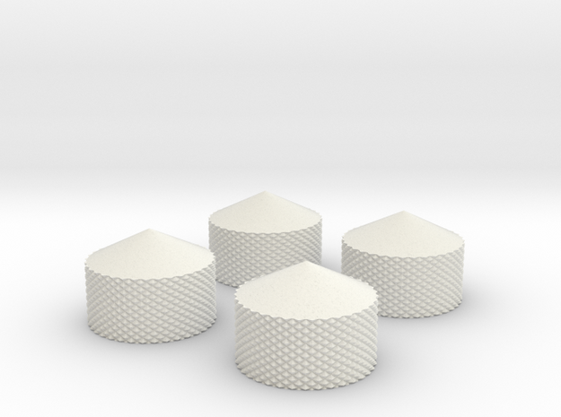 AT-AT Knurled x4 in White Natural Versatile Plastic