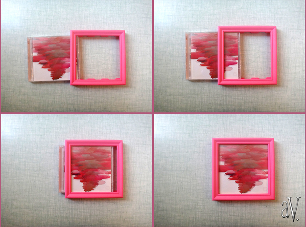 CD Frame Rain 6 in Pink Processed Versatile Plastic