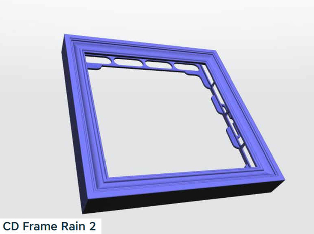 CD Frame Rain 2 in Blue Processed Versatile Plastic
