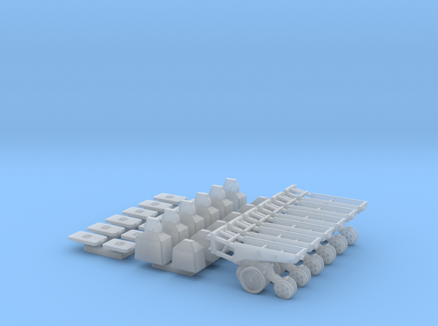 1/64 7200 Series Row Units, 6 pack, Conventional in Tan Fine Detail Plastic