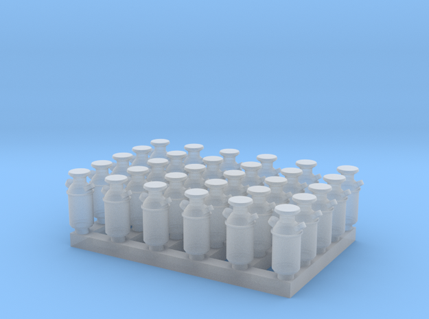 1:160 Milk Cans V2 - 30ea in Smooth Fine Detail Plastic