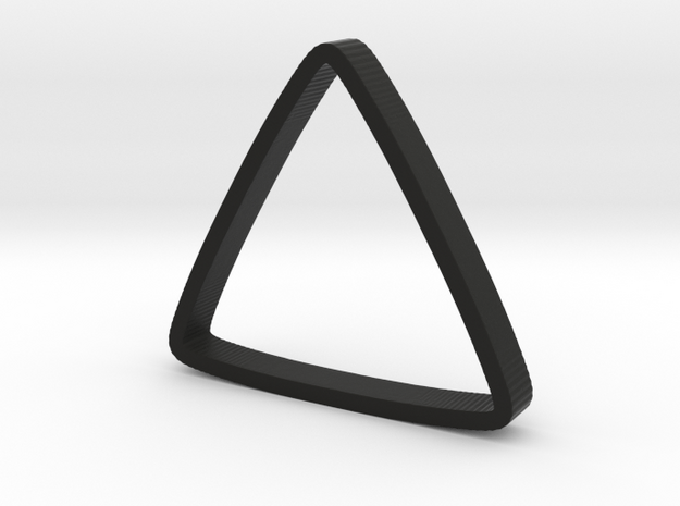 Ring Triangle US 8 in Black Natural Versatile Plastic: 8 / 56.75
