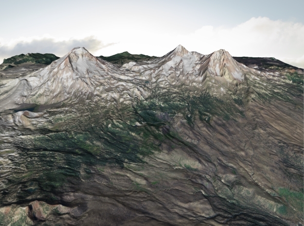 Three Sisters Volcanic Peaks, Oregon: 8"x10" in Full Color Sandstone