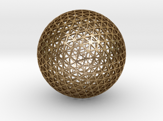 GEO DOME - 100mm in Polished Gold Steel
