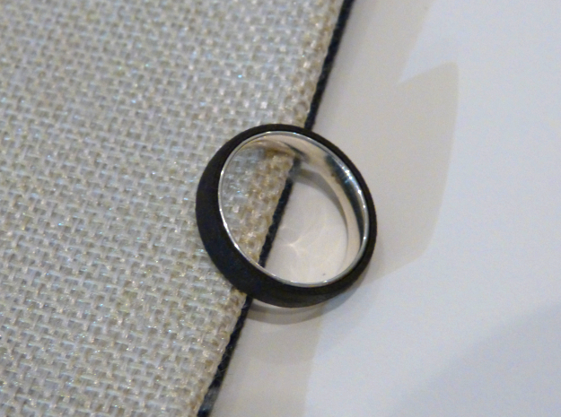 Outer ring for DIY bicolor ring in Matte Black Steel