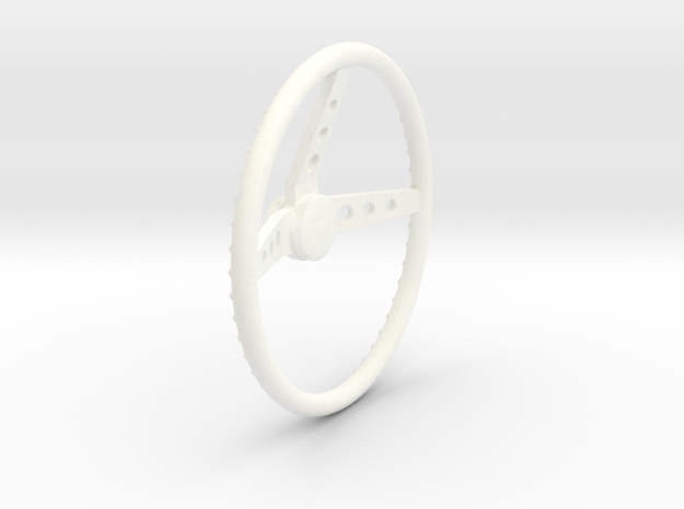 Mooneyes 1/12 steering_wheel in White Processed Versatile Plastic