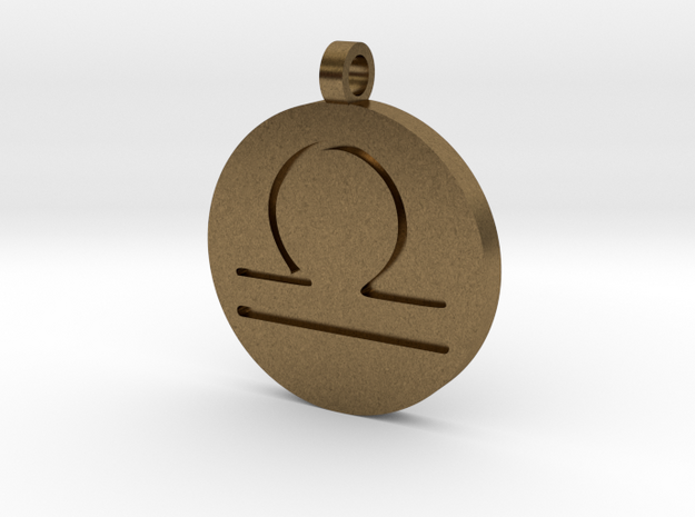 Libra Pendant in Natural Bronze
