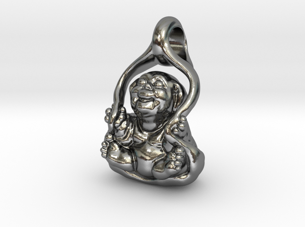 Holding on Tight! - "Fubby" Pendant in Polished Silver