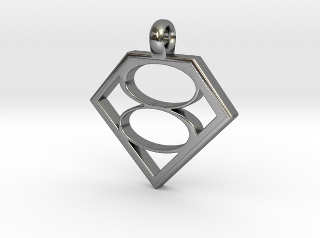 Smallville House of El necklace V2 in Polished Silver