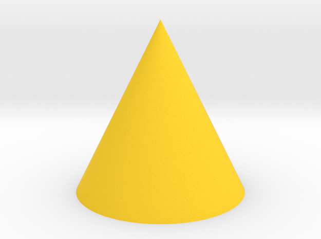 Cone in Yellow Processed Versatile Plastic