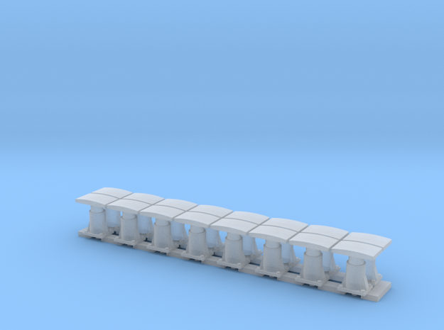 16 Buffers for CIE Container Wagons in Tan Fine Detail Plastic