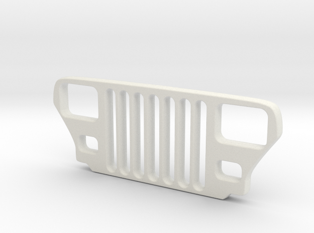 Jeep YJ Grill Keychain in White Natural Versatile Plastic