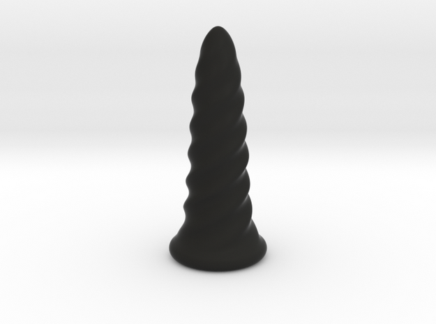 Unicorne Horn (what else ?!) in Black Natural Versatile Plastic: Medium