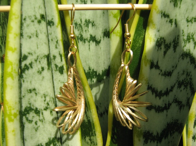 Twenty Moebius Earrings in Natural Brass