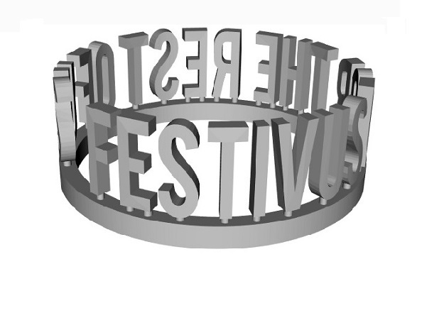 DRAW Festivus - For the Rest of Us ring in White Natural Versatile Plastic