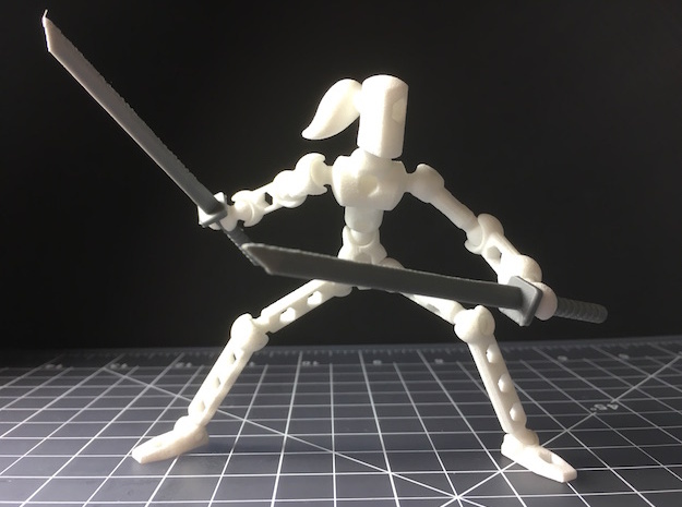 Moli Female DIY Poseable Figure Kit in White Natural Versatile Plastic