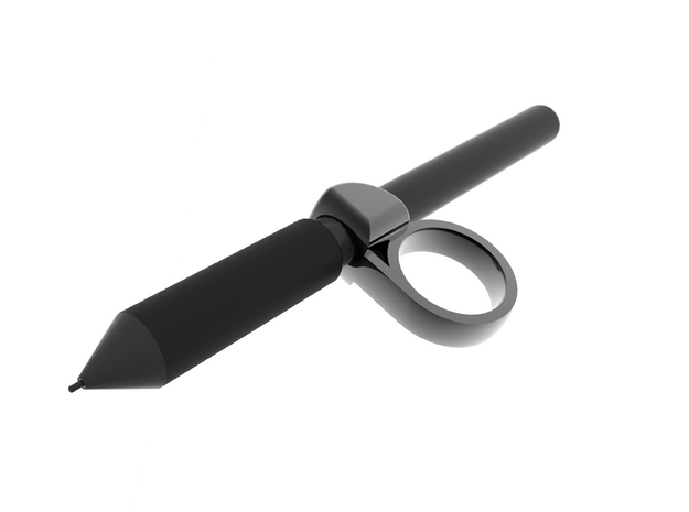 Grip Ring for Wacom Intuos in Matte Black Steel