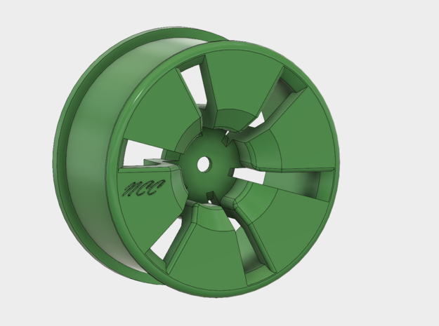 1/10 Rim Slotted W/Offset By:NCC in Green Processed Versatile Plastic