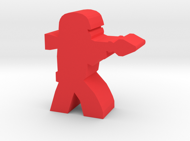 Game Piece, Red Force RPG Trooper in Red Processed Versatile Plastic