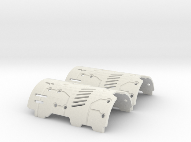 Graflex Mentor - Var1 Part07 - Plates - Style2 in White Natural Versatile Plastic