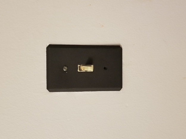 Light Switch Cover - Plain and Simple in Black Natural Versatile Plastic