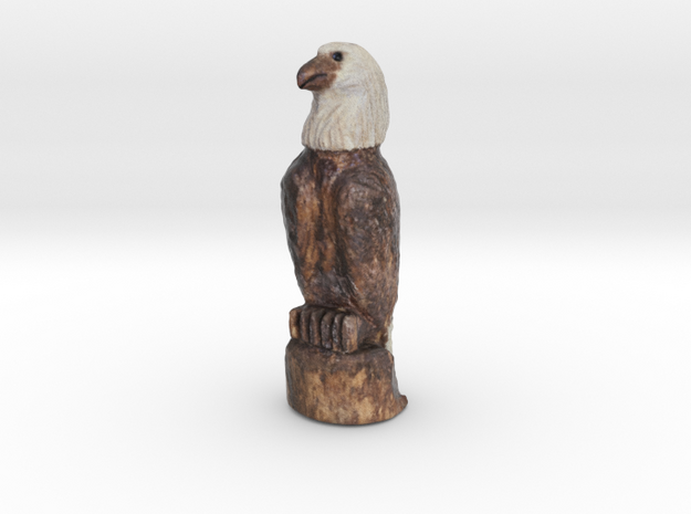 10 inch Eagle Desktop Statue in Natural Full Color Sandstone