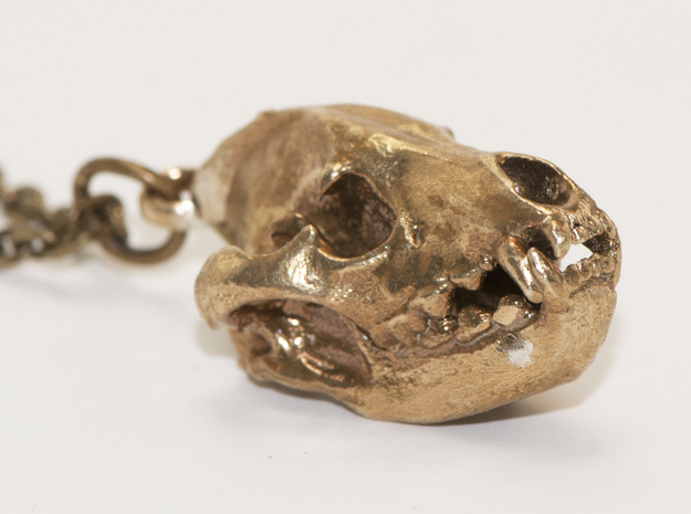 Hyena pendant in Natural Brass