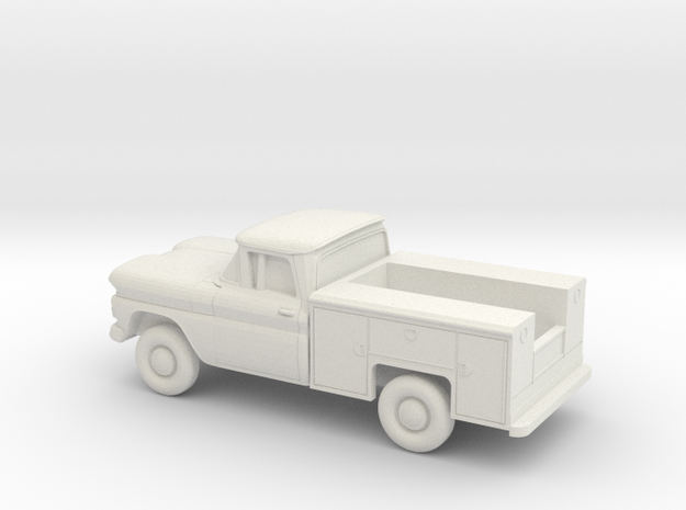 1/87 1960/61 Chevrolet C-Series Utility Hollow She in White Natural Versatile Plastic