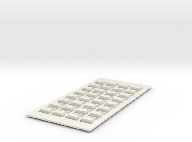 KITT Spacemat Lower Console Buttons in White Natural Versatile Plastic: Medium
