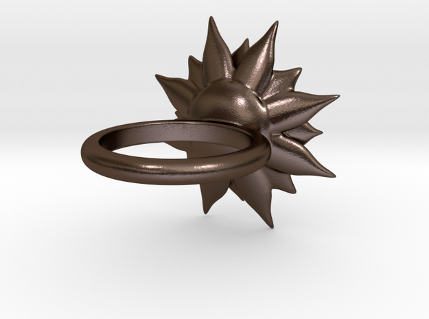 Pointed Succulent  in Polished Bronze Steel