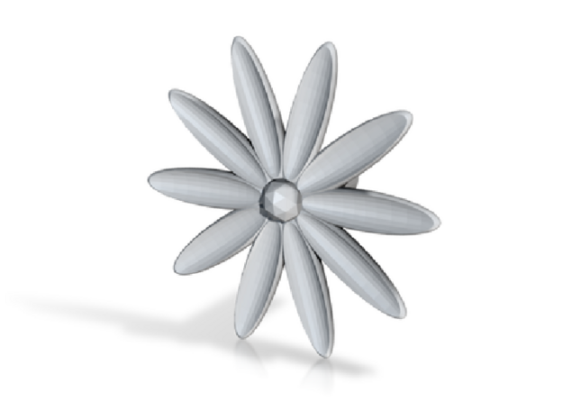 Hole Plug 0003 - flower in White Natural Versatile Plastic