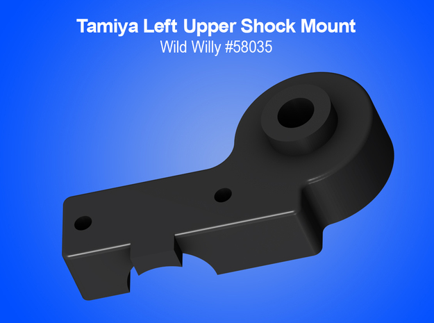 Tamiya RC (Part J-6) Left Upper Shock Mount for Vi in Black Natural Versatile Plastic