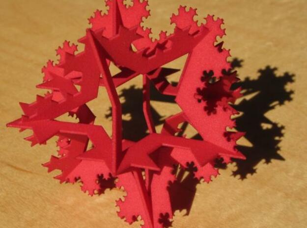 Koch Ornament, small in Red Processed Versatile Plastic