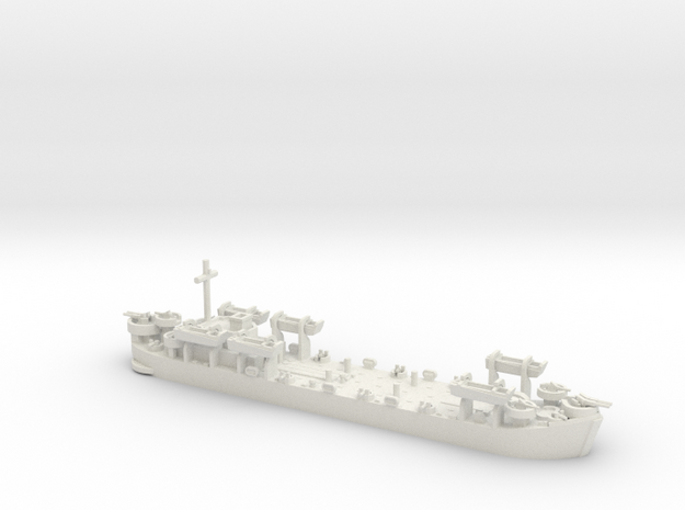 1/700 LST MkII Early 6x LCVP in White Natural Versatile Plastic