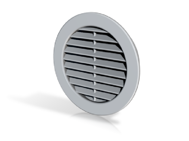 Vent Insert - 50mm hole internal louvers in White Natural Versatile Plastic