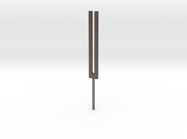 Tuning Fork in Polished Bronzed Silver Steel