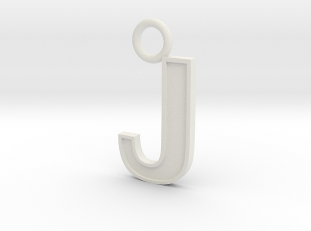 Letter J Key Ring Charm