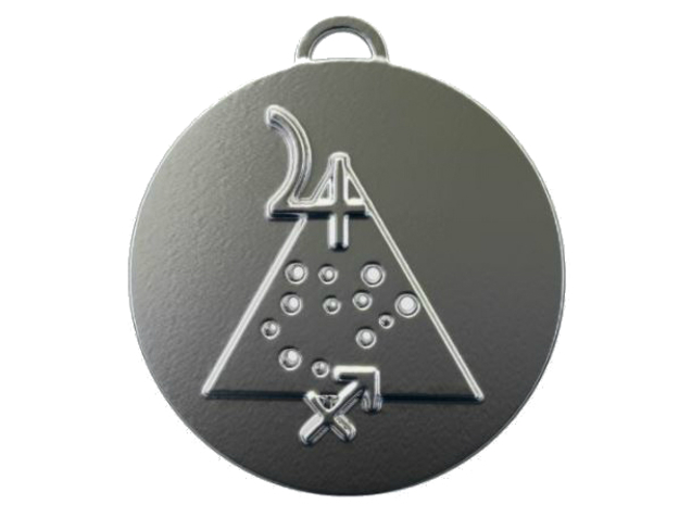 Sagittarius talisman in Polished Silver