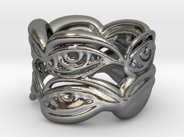 Eyering - a silver ring in Polished Silver