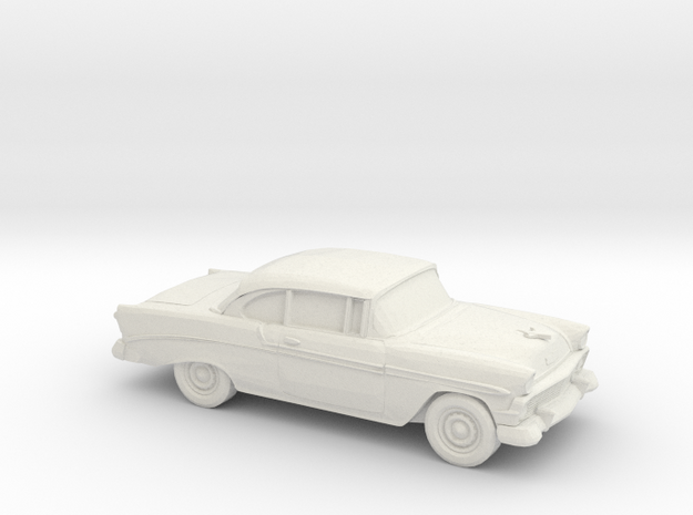 1/87 1956 Chevrolet Bel Air Coupe  in White Natural Versatile Plastic