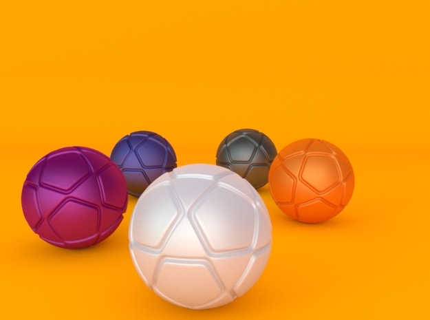 Foosball ball type 2 in White Processed Versatile Plastic